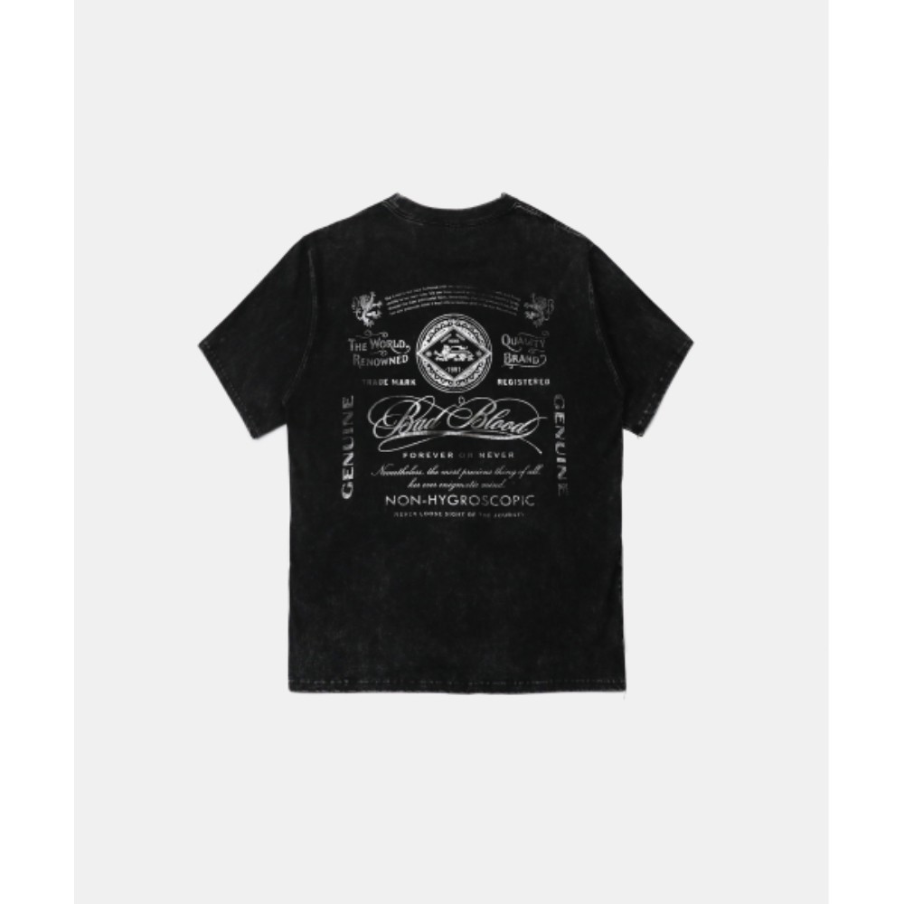 ★BADBLOOD★ Premium Classic Washed T-Shirt Black