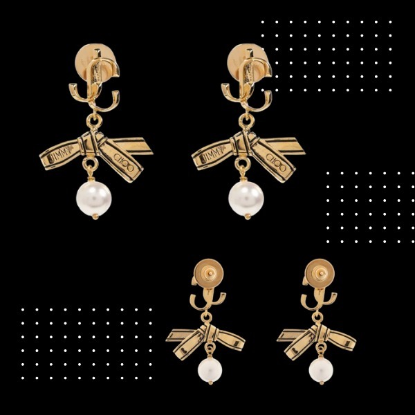 【Jimmy Choo】 ボウペンダントピアス