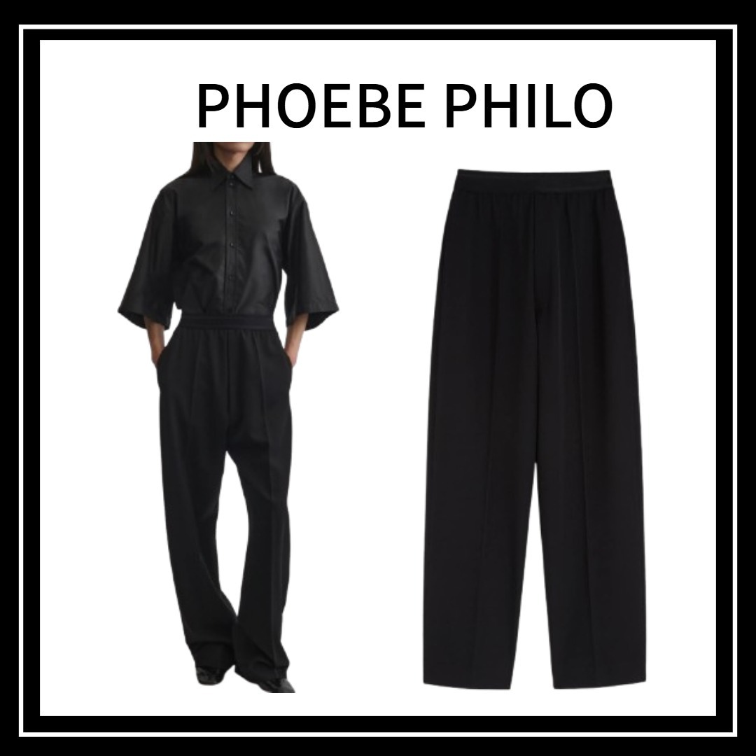 PHOEBE PHILO ブラックウールのテーラードパンツ