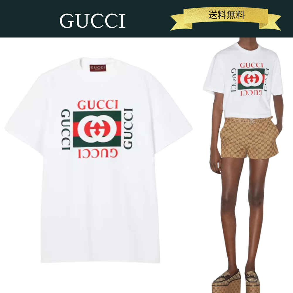 GUCCI GG プリント WEB コットン ジャージー Tシャツ
