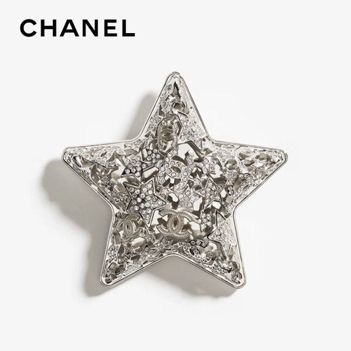 【希少】CHANEL CCロゴ メティエダール ブローチ
