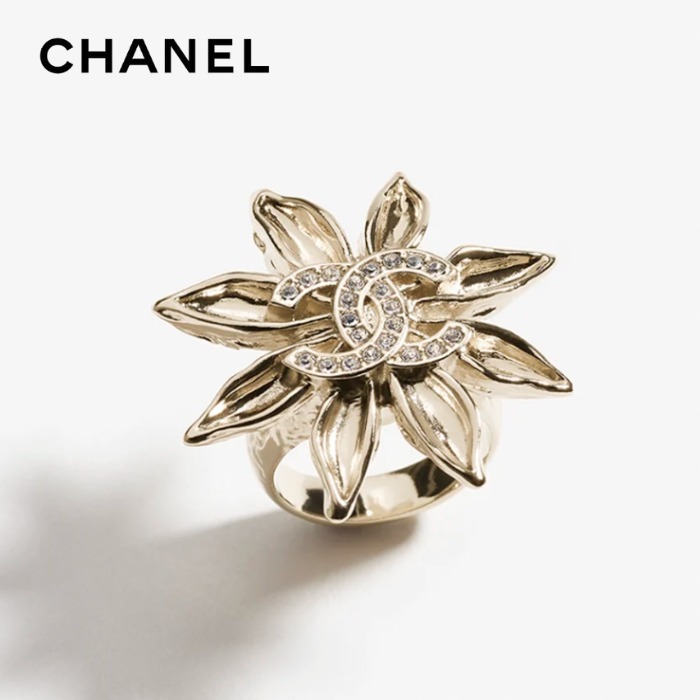 【希少】CHANEL CCロゴ メティエダール 花 リング