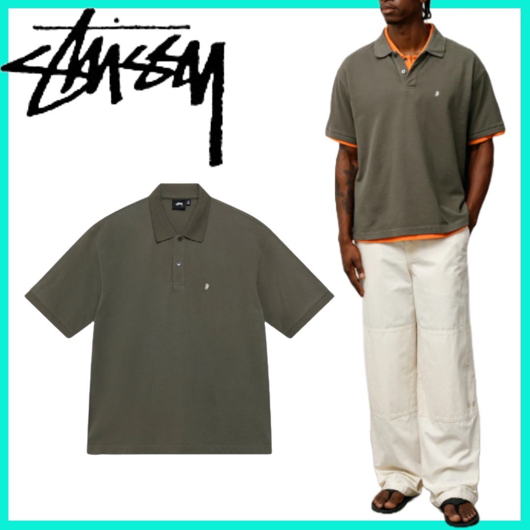 早い者勝ち★Stussy★CLASSIC PIQUE POLO(GREEN/追跡O)
