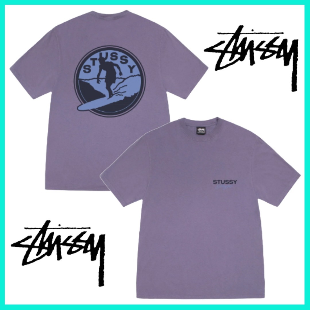 早期完売★Stussy★SURF CLUB TEE PIGMENT DYED(GRAPE/追跡)
