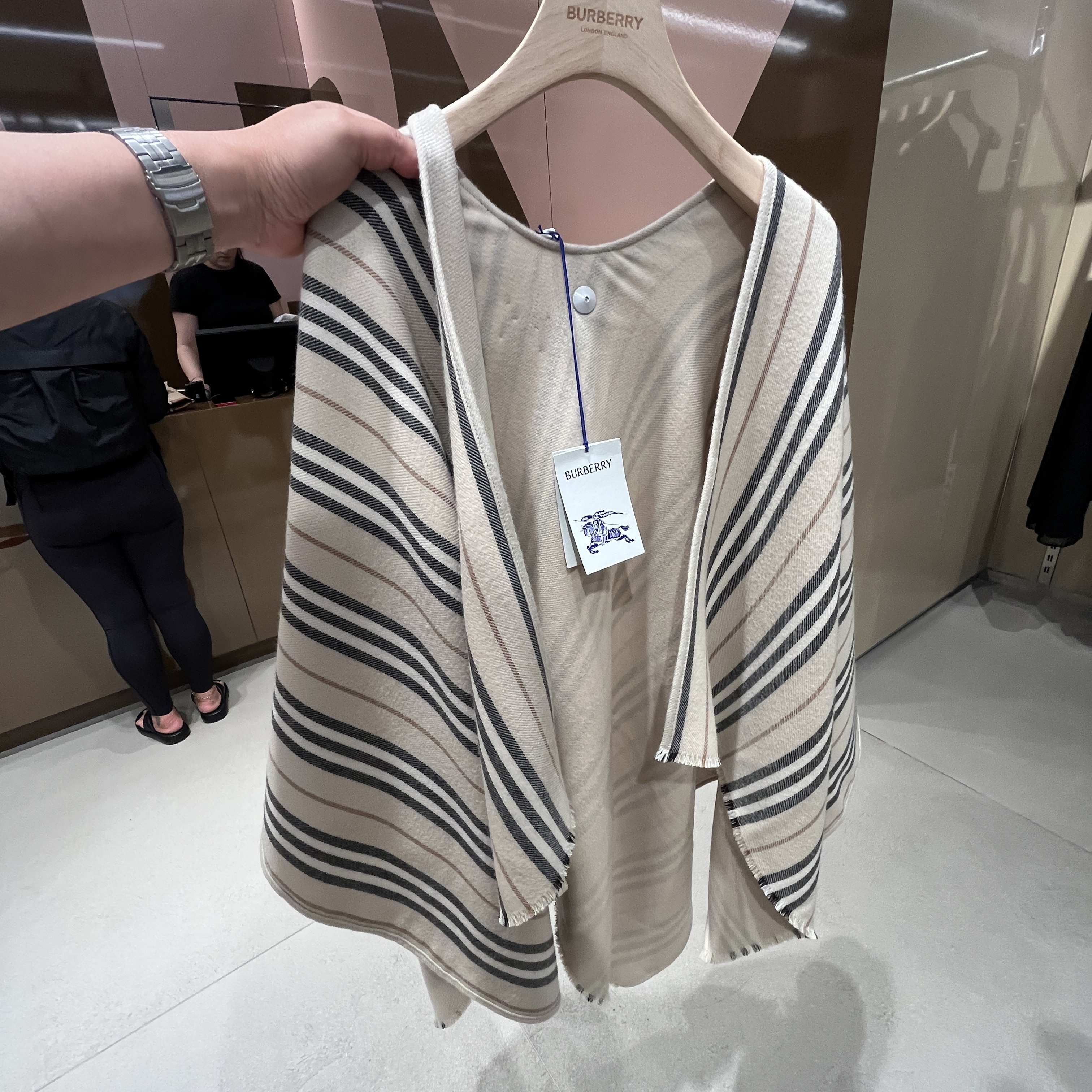 ★Burberry★バーバリー ST ICON STRIPE SOLID ポンチョ