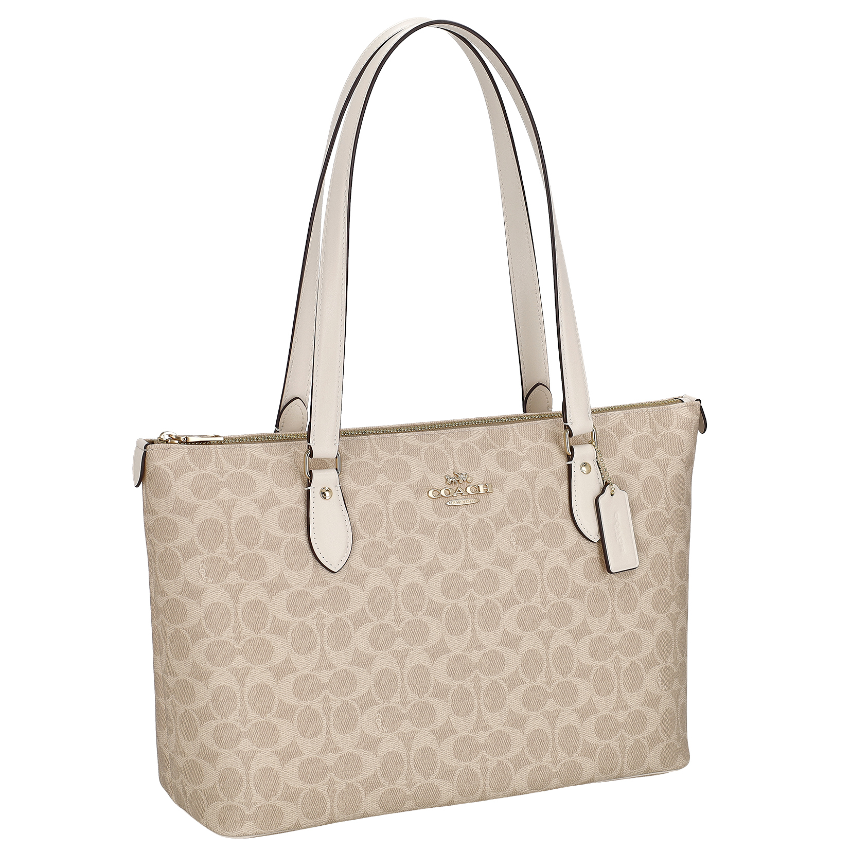 COACH コーチ トートバッグ レディース ベージュ ホワイト