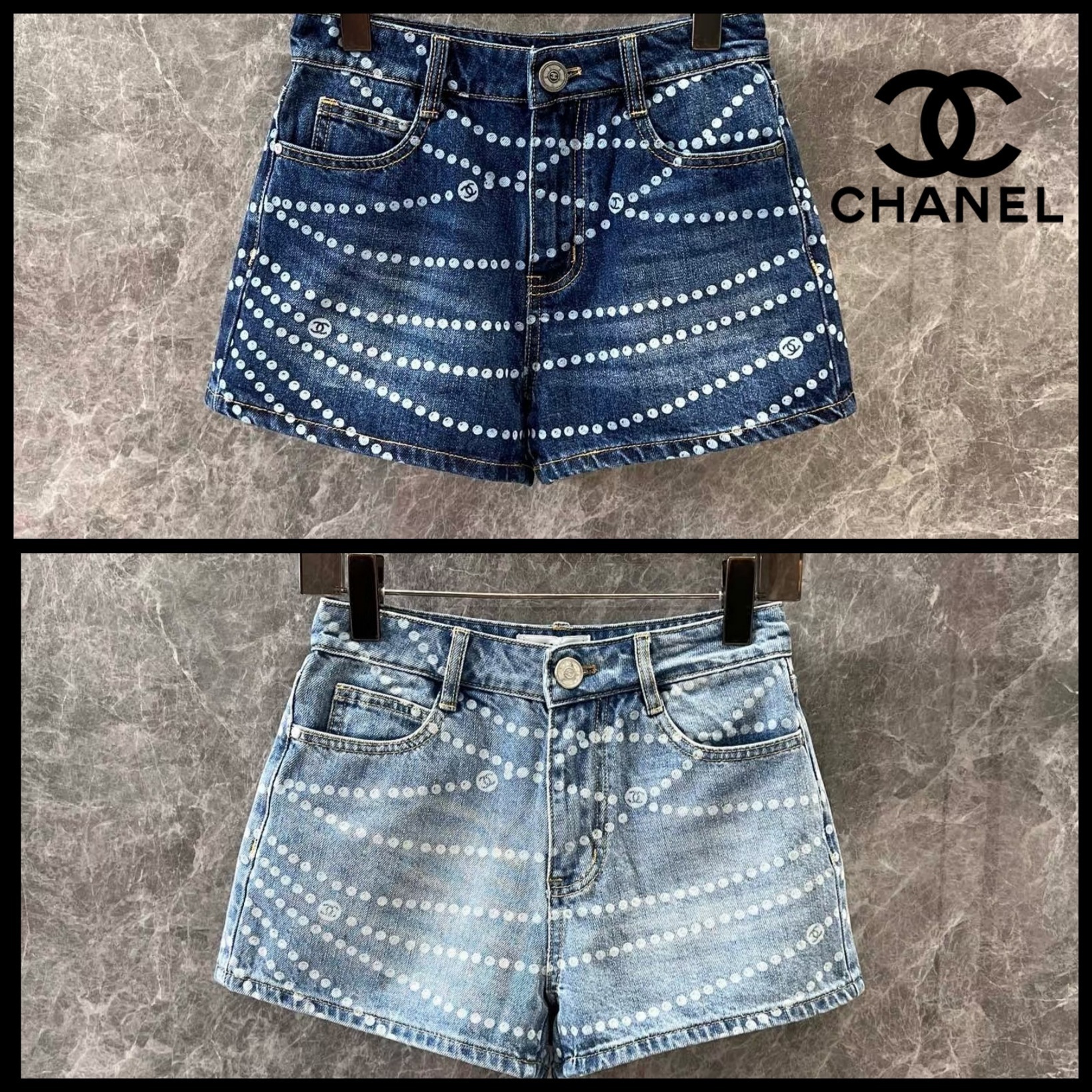 足を魅力的に見せる♡【CHANEL】デニムショートパンツ