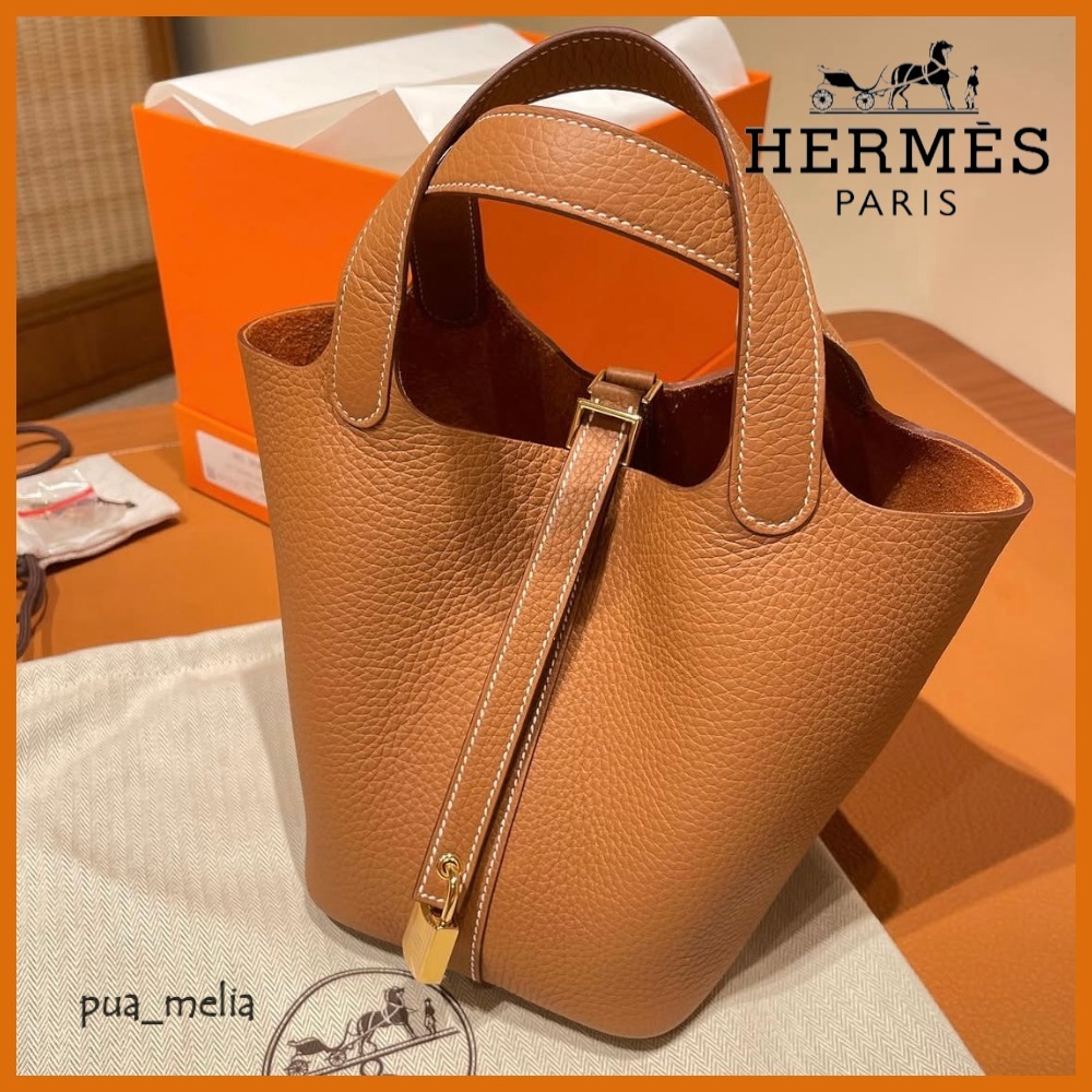田中みな実さん愛用♪【HERMES】ピコタン 18 PM バッグ ゴールド