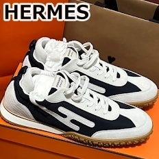 《HERMES》スニーカー ジェット 黒/白