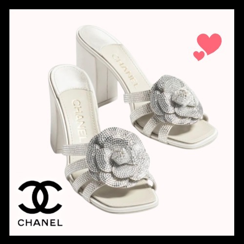希少☆華やか♪【CHANEL】CCロゴ ミュールG46518-B20853-U1559