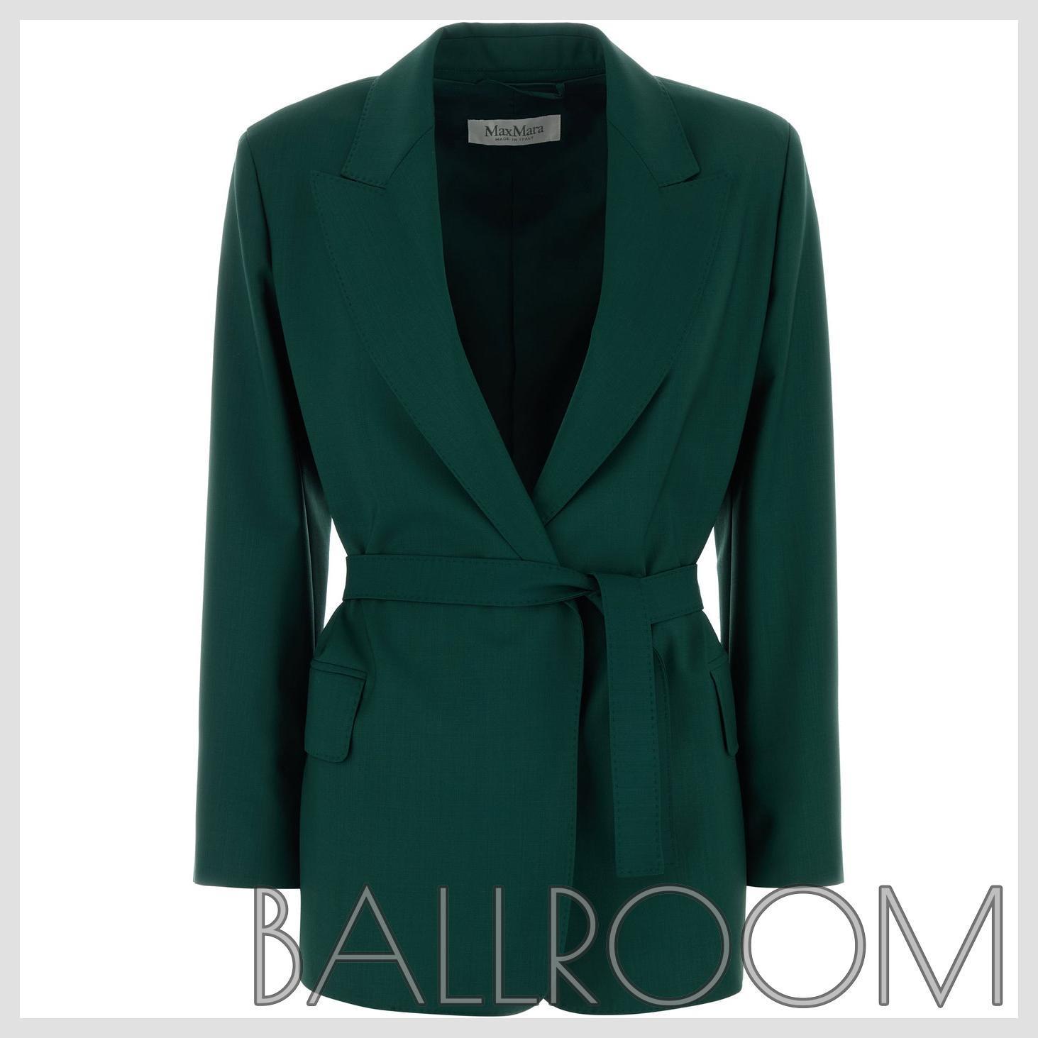 ジャケット MAX MARA DARK GREEN WOOL TALENTO BLAZER