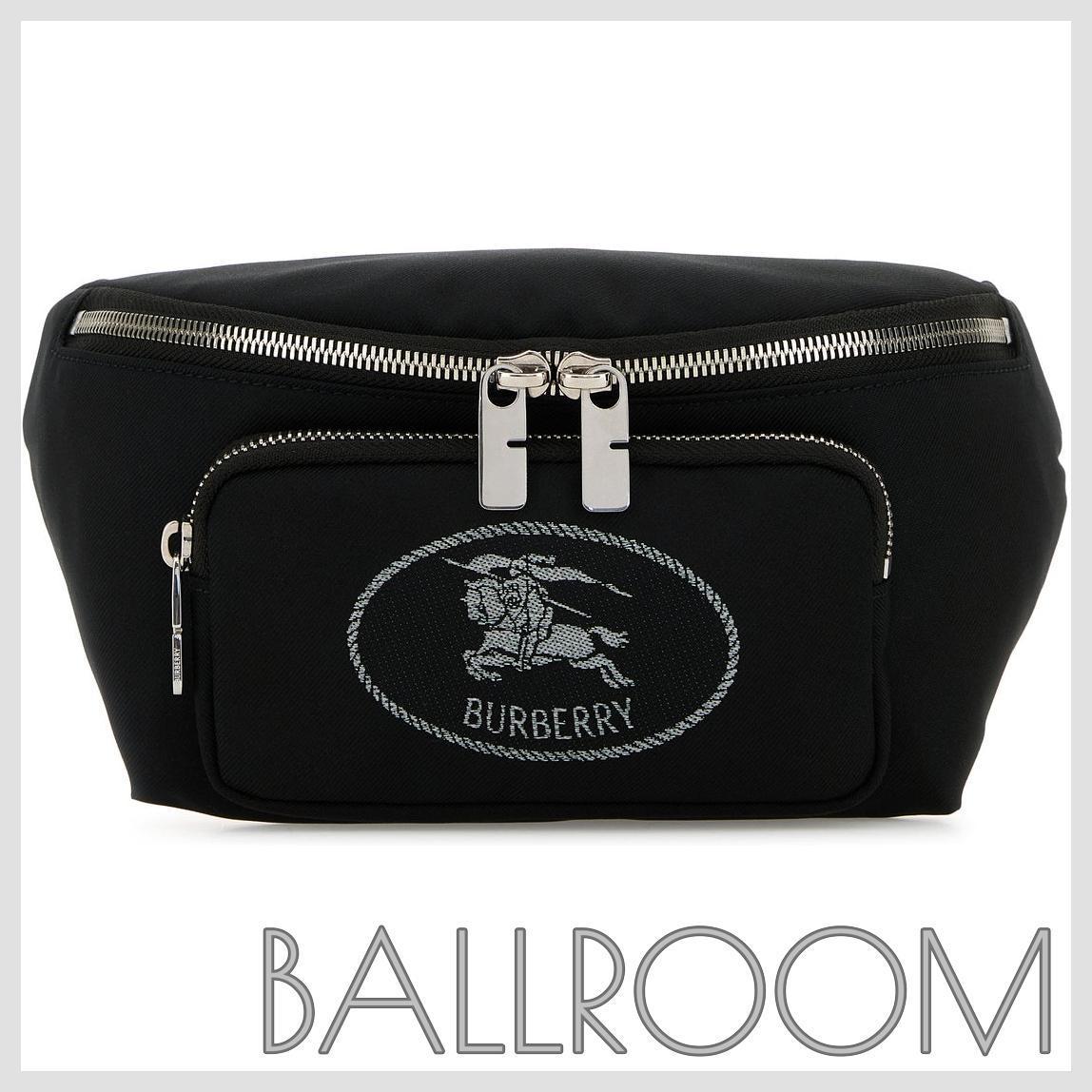 ショルダーバッグ BURBERRY BLACK CANVAS BELT BAG