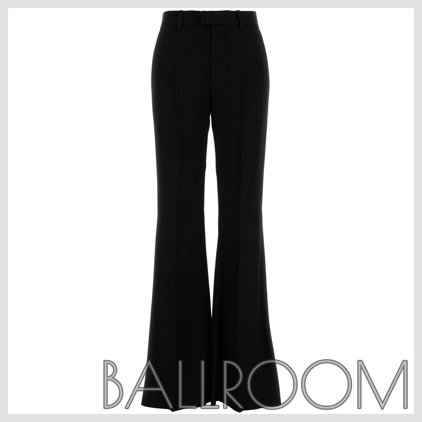 パンツ BALENCIAGA BLACK VISCOSE PALAZZO PANT