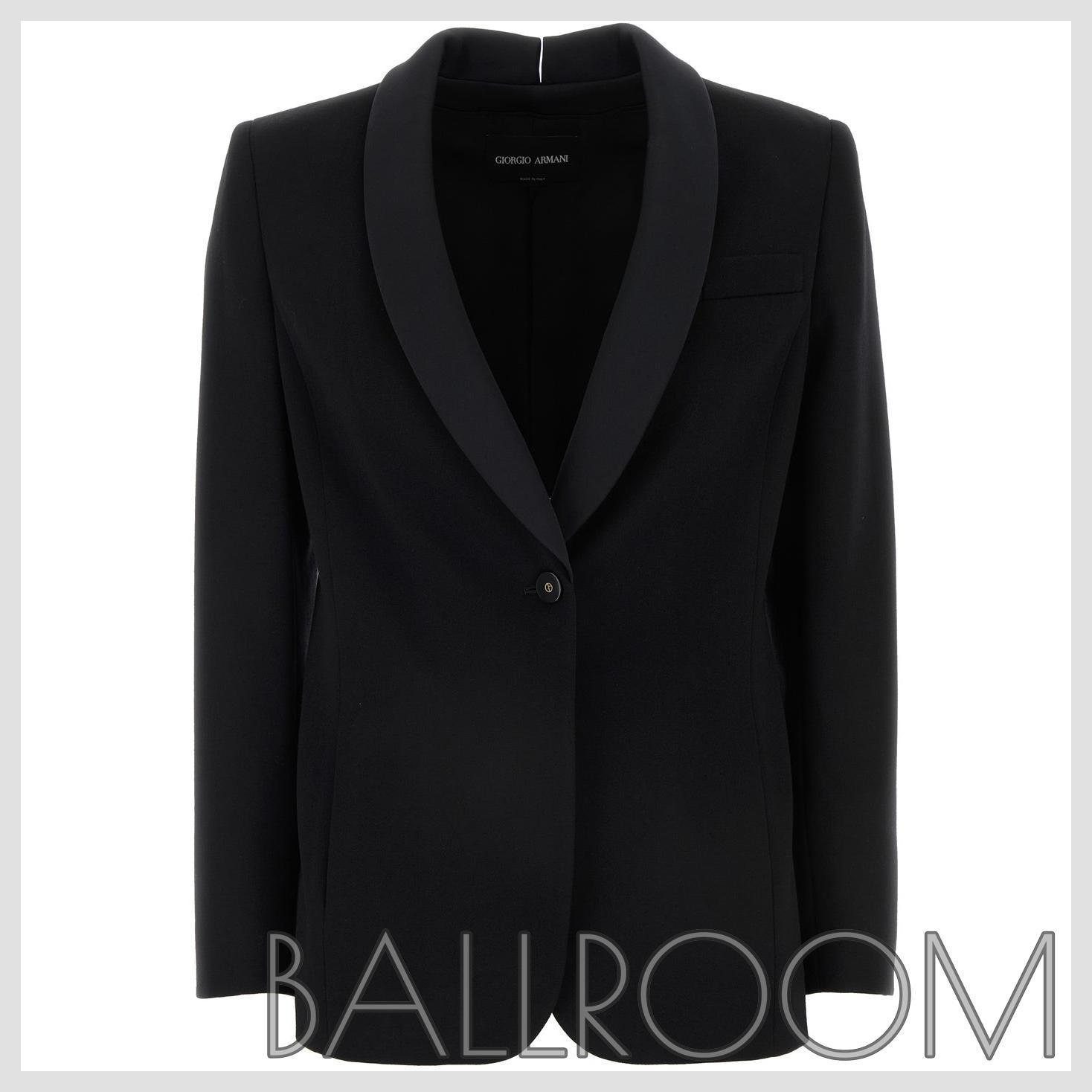 ジャケット GIORGIO ARMANI BLACK WOOL BLAZER
