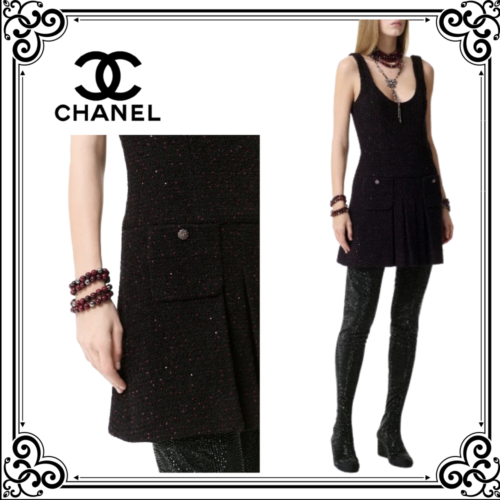 シンプルでエレガント【CHANEL】ツイード ミニワンピース