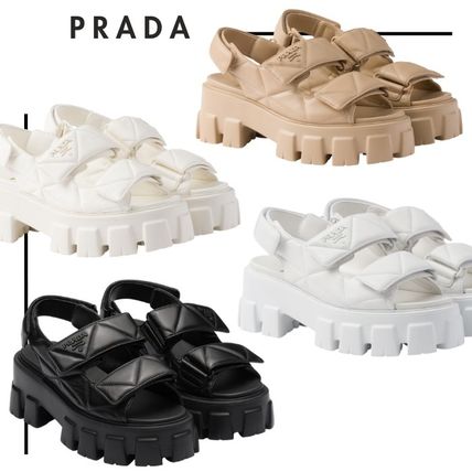 ホワイト（白）系 PRADA(プラダ) サンダル・ミュール(レディース