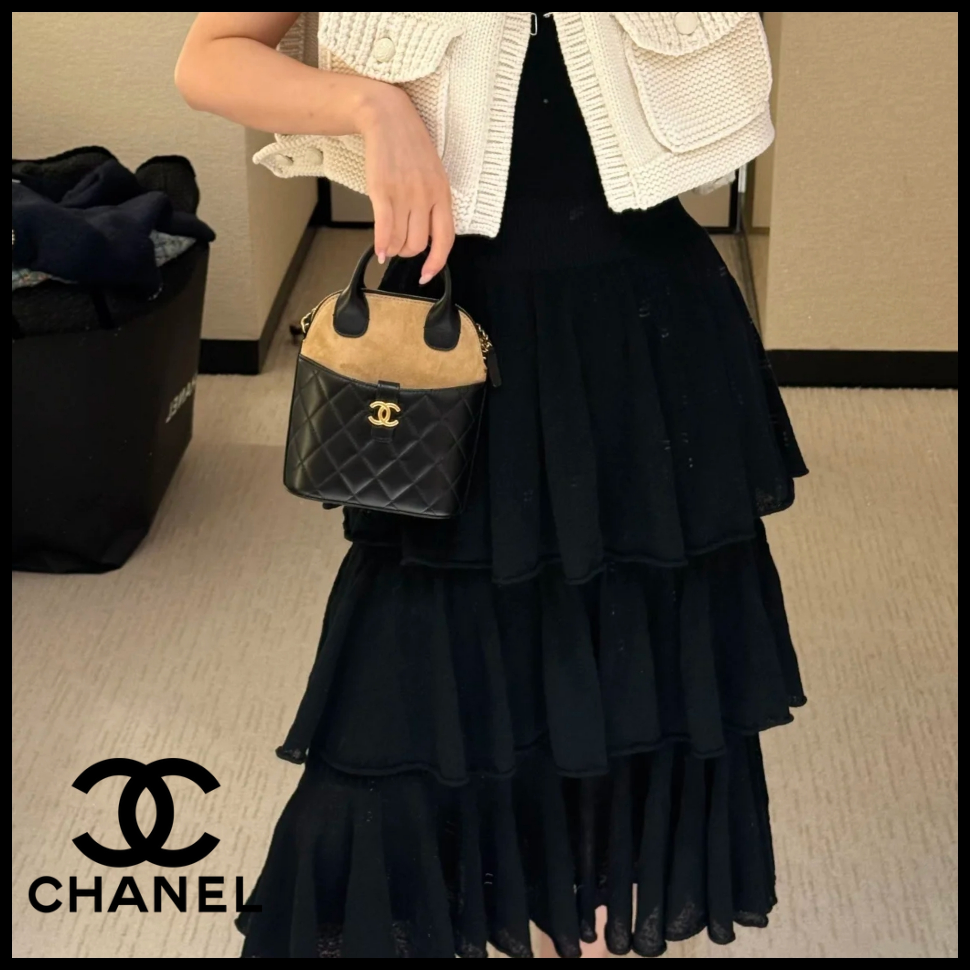 25A♪【CHANEL】チェーン付きクラッチ ショルダーバッグ