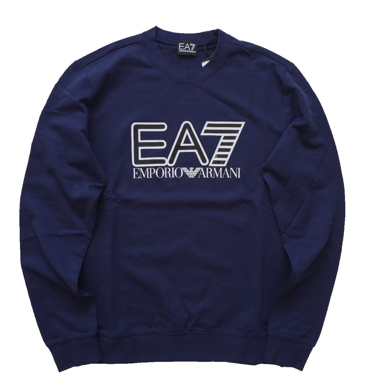 EMPORIO ARMANI EA7 ロゴ スウェット シャツ 紺 L アルマーニ