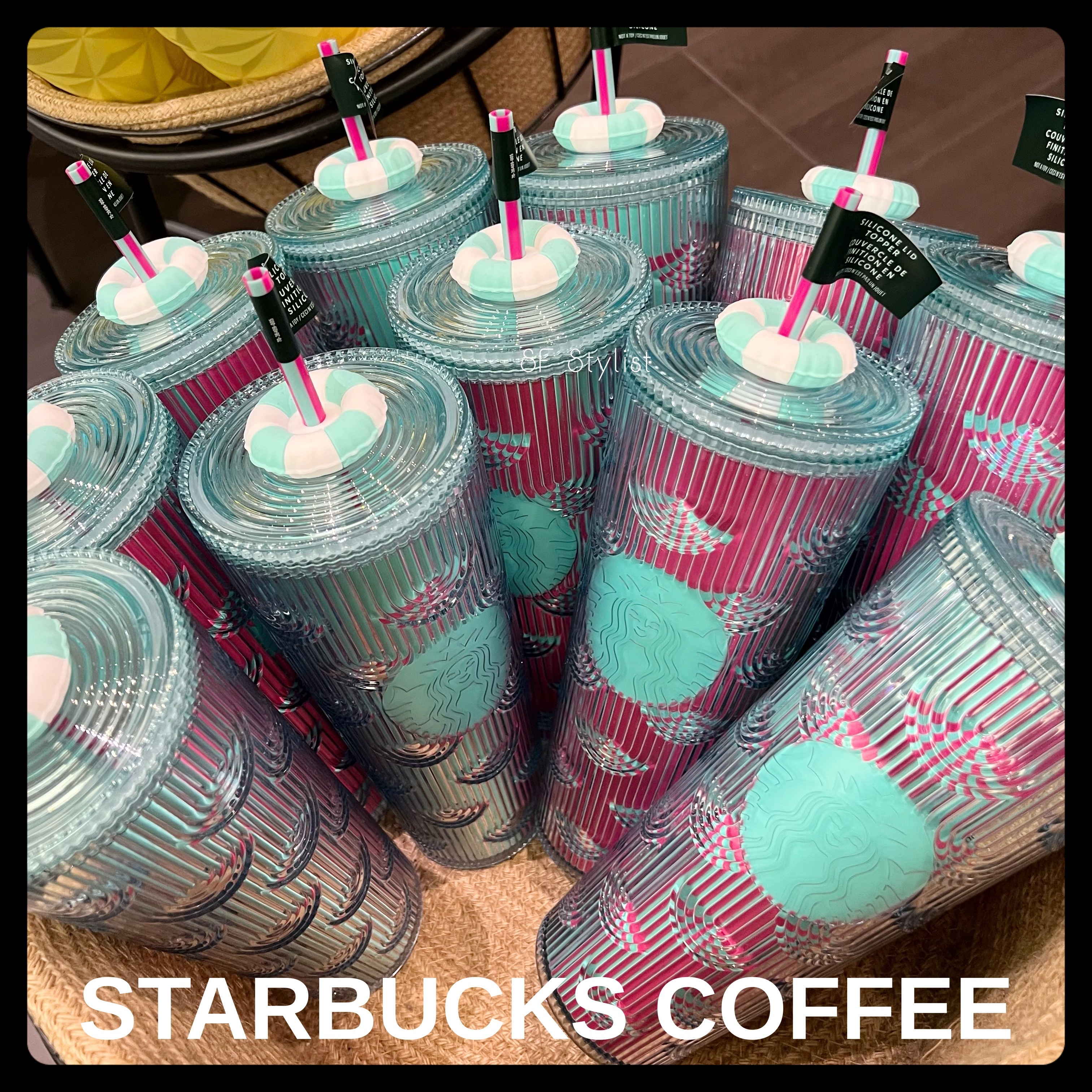 激カワ♪北米限定Starbucks★浮き輪コールドベンティタンブラー