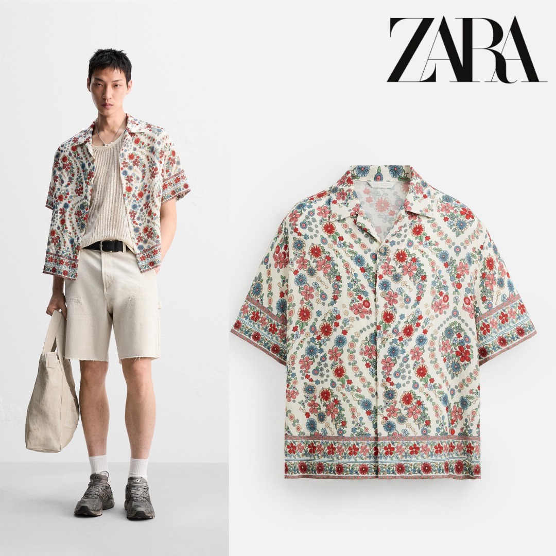 ［ZARA］フラワー柄シャツ 0399/094/600
