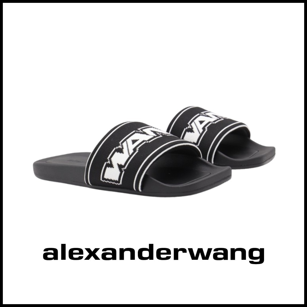 【関税・送料込】Alexander Wang ロゴ プールスライドサンダル