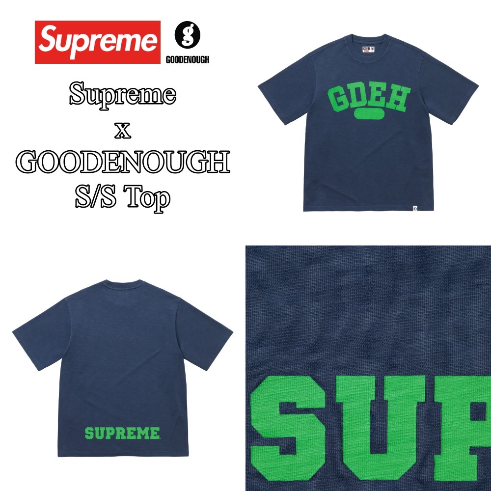 【Supreme x GOODENOUGH】S/S Top★Navy★25SS★