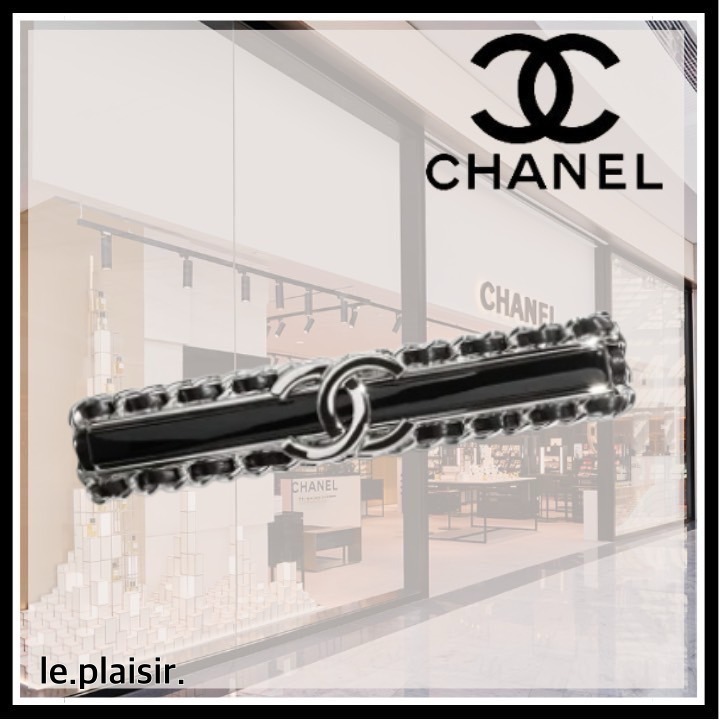 【大人気◆大人可愛い♪】CHANEL ヘアクリップ バレッタ CCロゴ