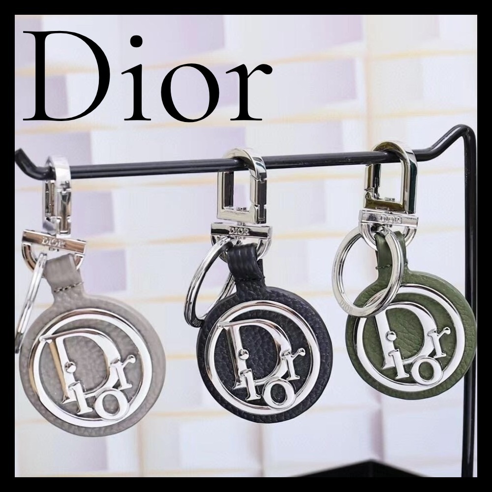 刻印入り♪【Dior】オブリーク グレインド キーホルダー