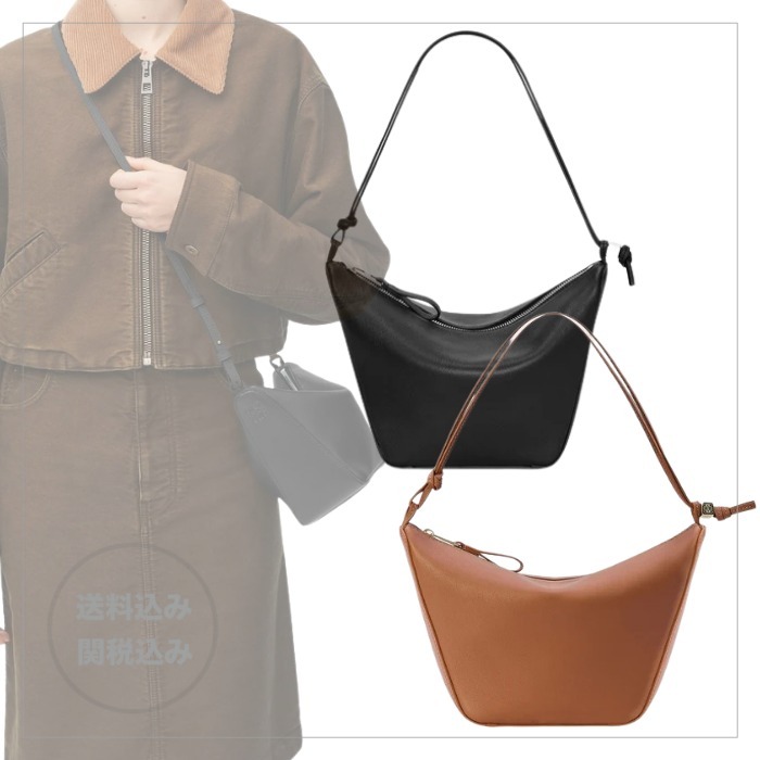 【LOEWE】クラシックカーフ ロゴ ハンモック ホーボーバッグ