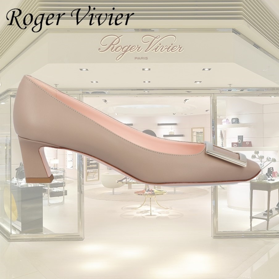 【Roger Vivier】SS25 トランペット レザー パンプス