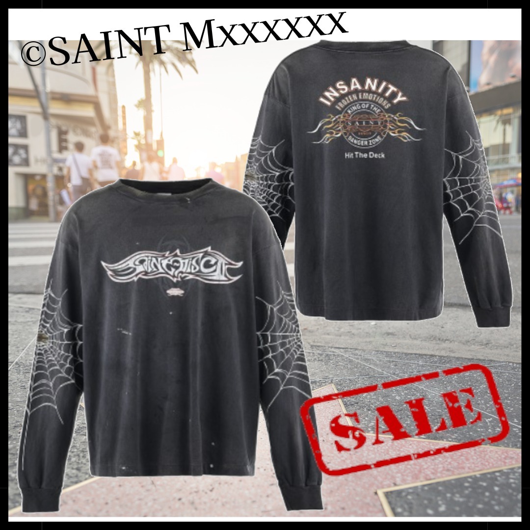 【SAINT Mxxxxxx】ML_LS TEE / INSANITY / BLACK ロンT