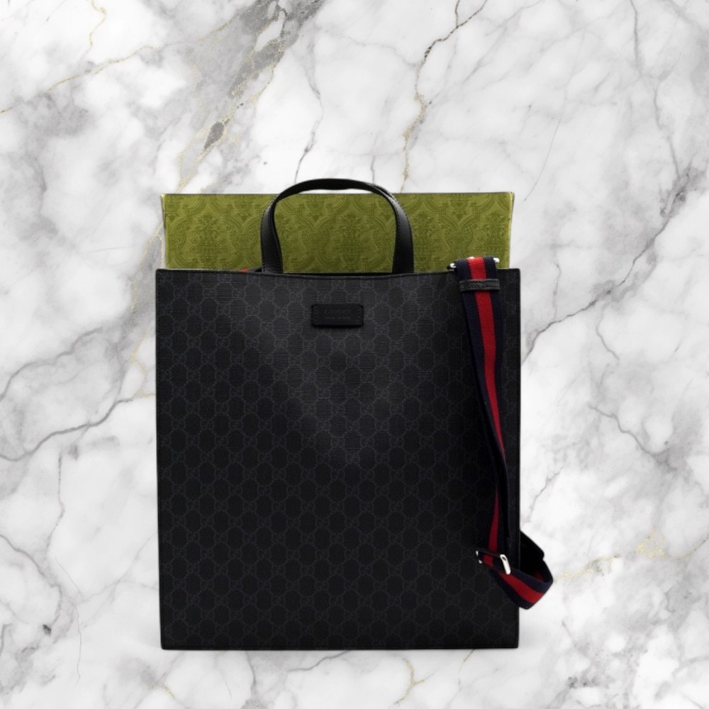 GUCCI★495559 ソフト GG スプリーム メンズ トート ショルダー