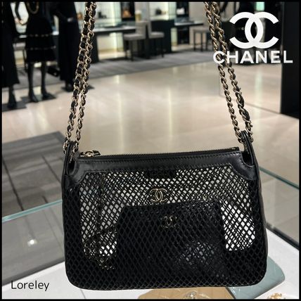 【上品なスタイルに♪】CHANEL メッシュバッグ ブラック メッシュ ブラック（黒）系 CHANEL(シャネル) バッグ・カバン