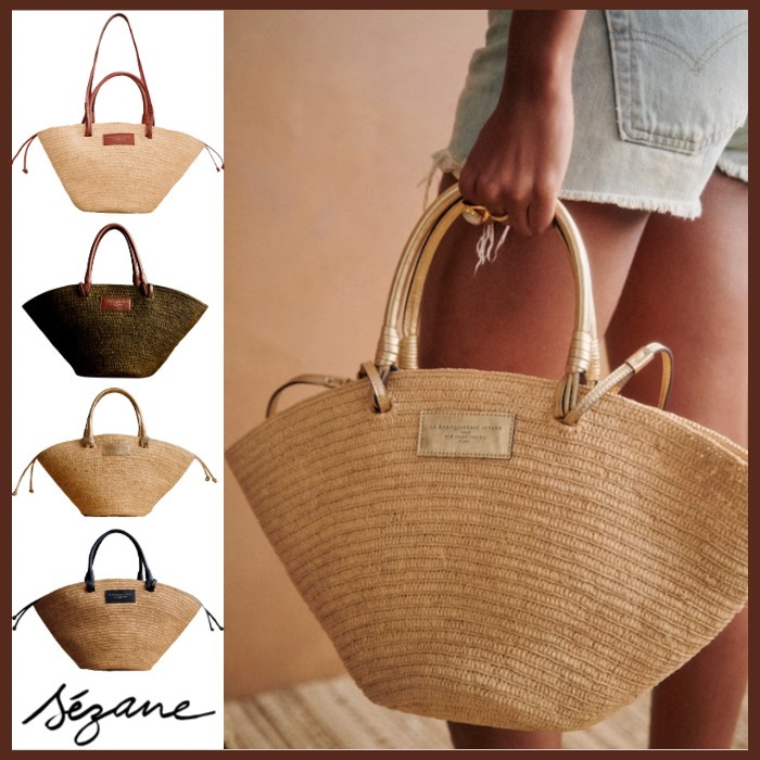 【関税送料込】SEZANE ラフィア かごバッグ カゴ トート 2way