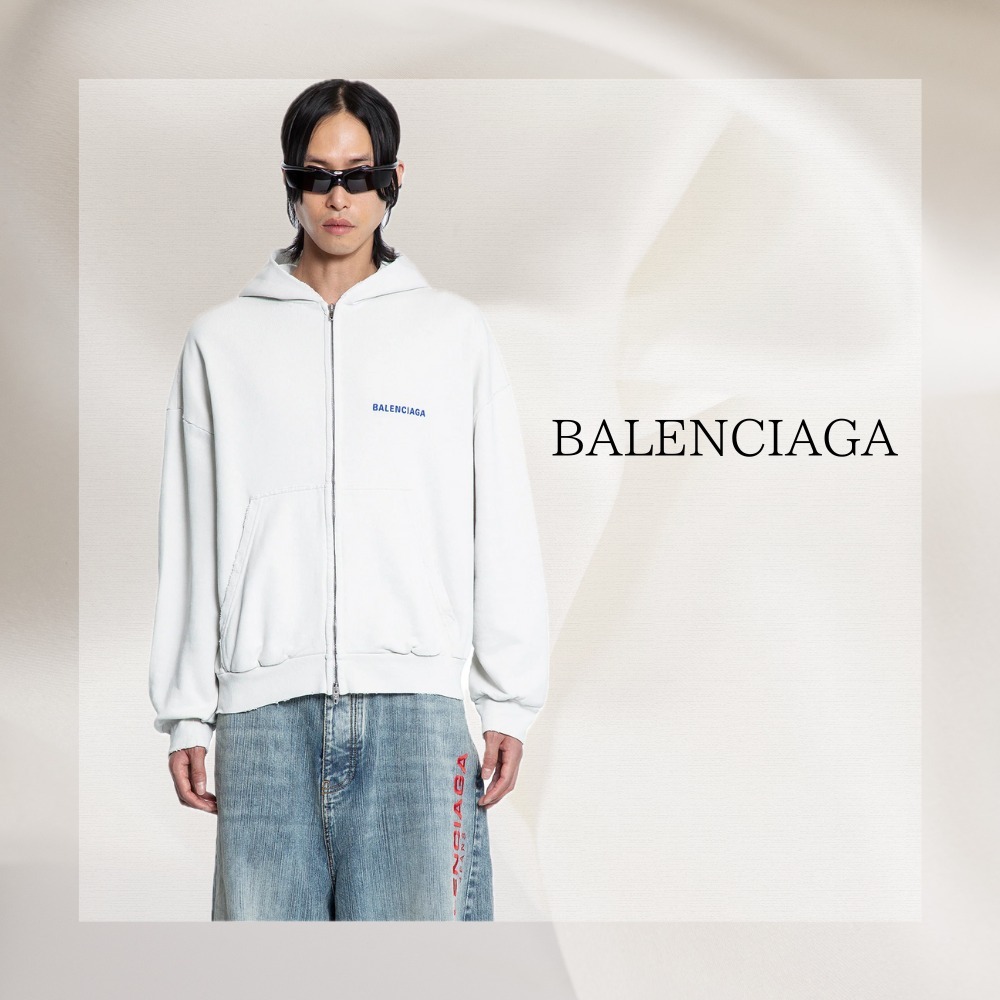Balenciaga バックジップアップ パーカー レギュラーフィット