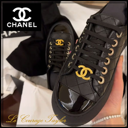 【CHANEL】CCマーク 厚底スニーカー ツイード 25A ツイード 25.5cm CHANEL(シャネル) スニーカー(レディース