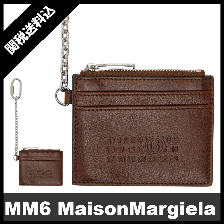 MM6 MaisonMargiela マルジェラ ロゴ 革 カードケース チェーン