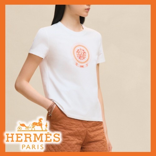 シンプルでお洒落♪レディース【HERMES】Tシャツ H5H4629DA9034