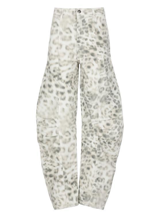 デニム・ジーパン ROTATE Women Denim Pants 1145022930 Blurry Snow Leopard Gree