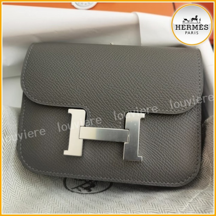 【コーデのアクセントに♪】HERMES スリムウォレット Constance