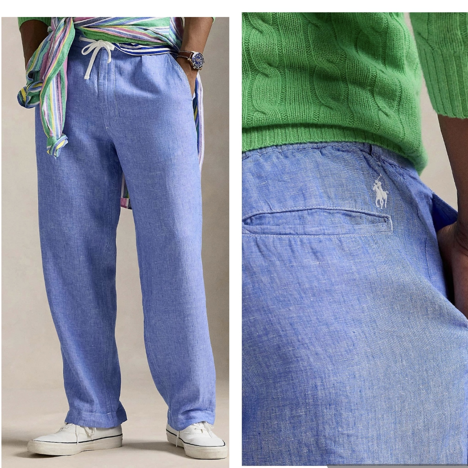 送関込☆POLO RALPH LAUREN POLO PREPSTER CHAMBRAY EASY PANT