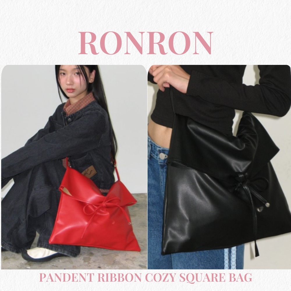 RONRON PANDENT RIBBON COZY SQUARE BAG ショルダーバッグ