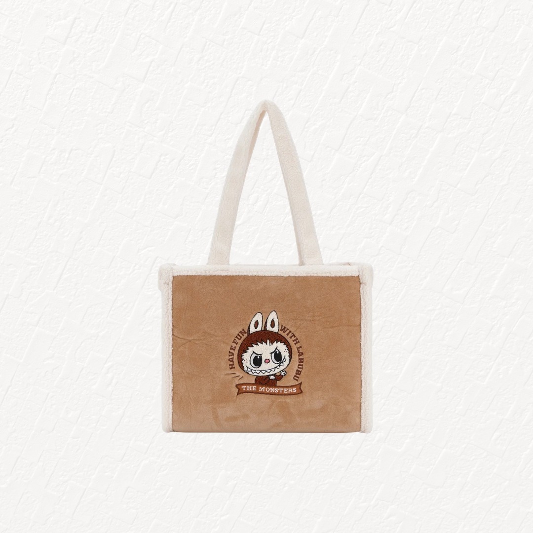 バッグ・カバンその他 Pop Mart Labubu Classic Bag Series Plush Tote Bag Brown