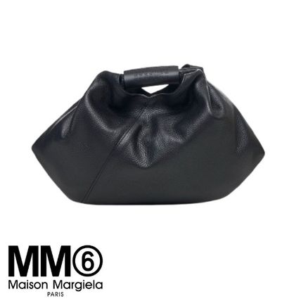 関税込MM6 Maison Margiela☆ロゴスムースレザートートピロー375 レザー（本革） MM6 Maison Margiela(エムエムシックス) トート