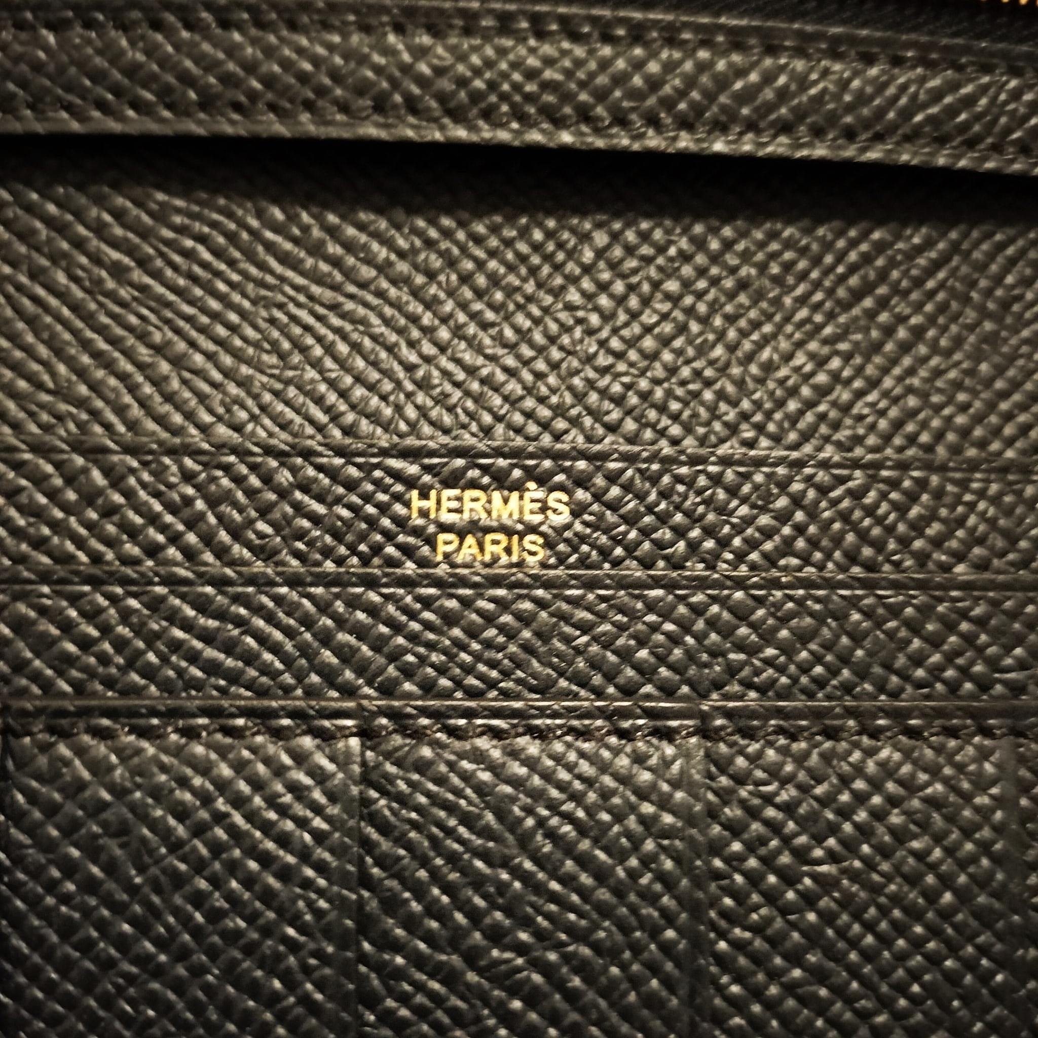 HERMES 在庫有 長財布《Bearn soufflet》ブルーインディゴ 直営