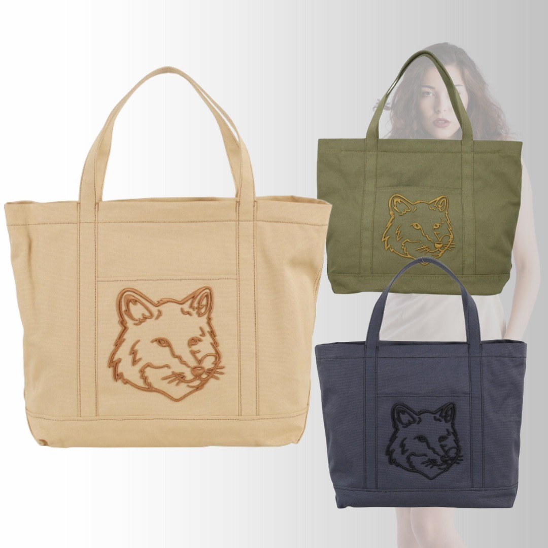 関税負担なし！MAISON KITSUNE フォックスヘッド ラージトート