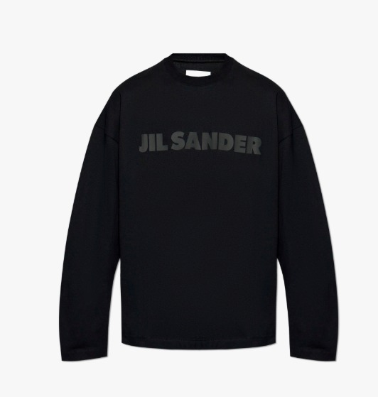 S〜XL★メンズJIL SANDER☆通年ロゴ入りスウェット☆ブラック