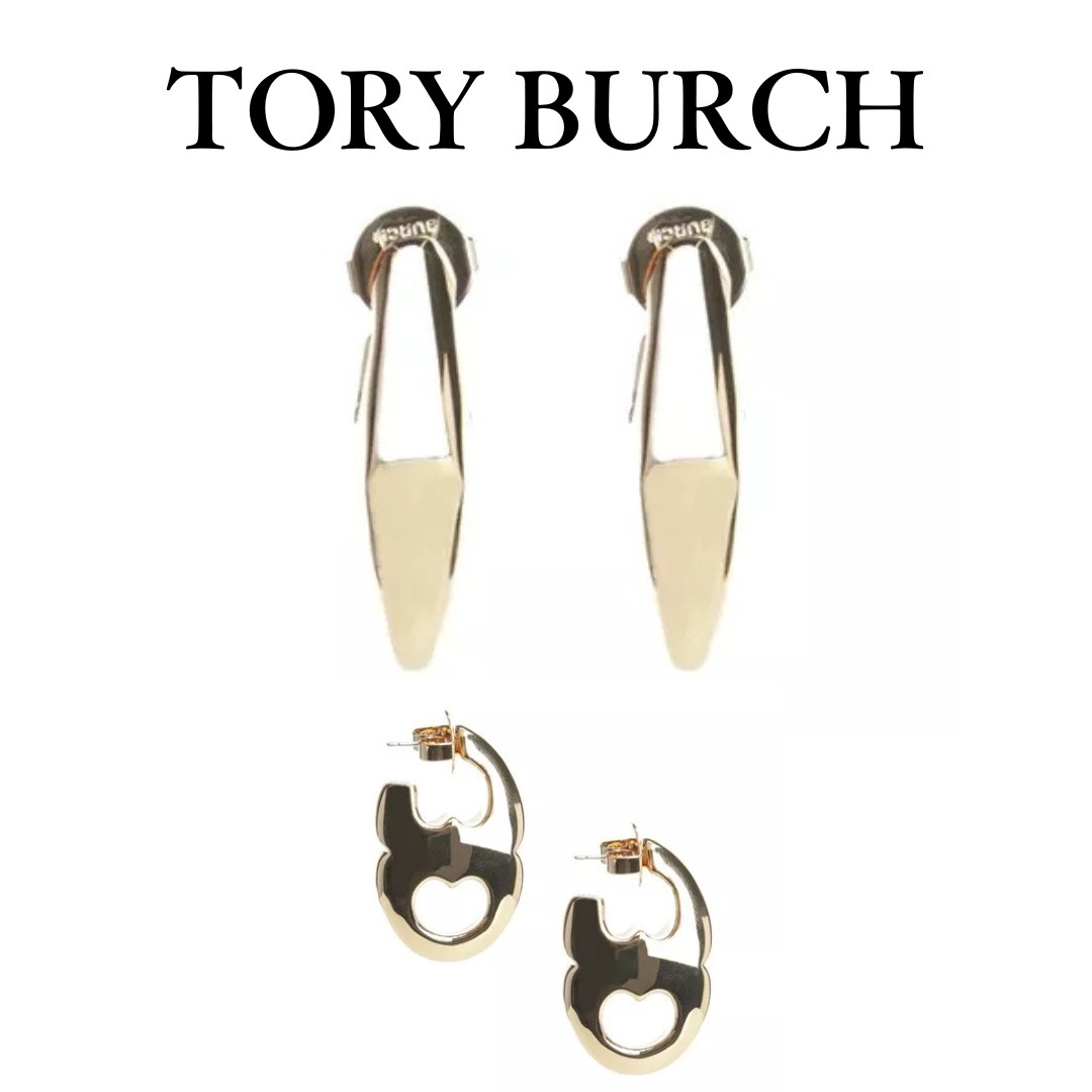 【送料関税込】TORY BURCH ジェミニリンク ピアス 真鍮