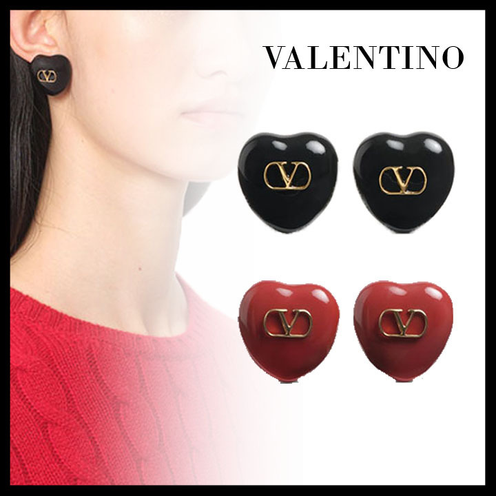 VALENTINO直営店 クールロワイヤルメタル＆エナメルピアス
