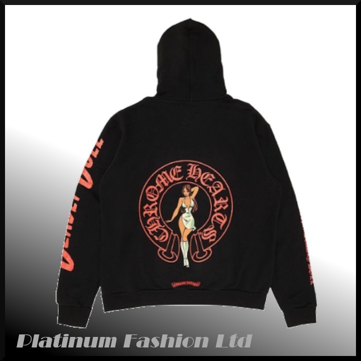 コラボ◆送料込【Chrome Hearts × Deadly Doll】パーカー black